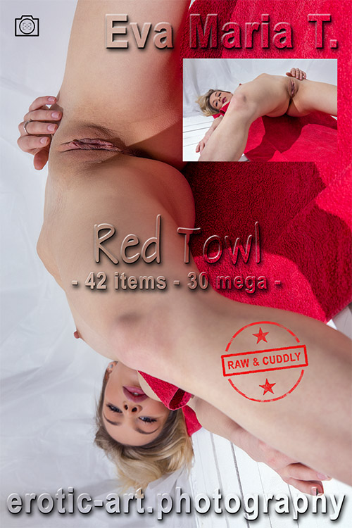 Eva Tali - Red Towl, erotic model, adult model, alabaster skin, modeling, erotic, art, artnu, on erotic-art.photography